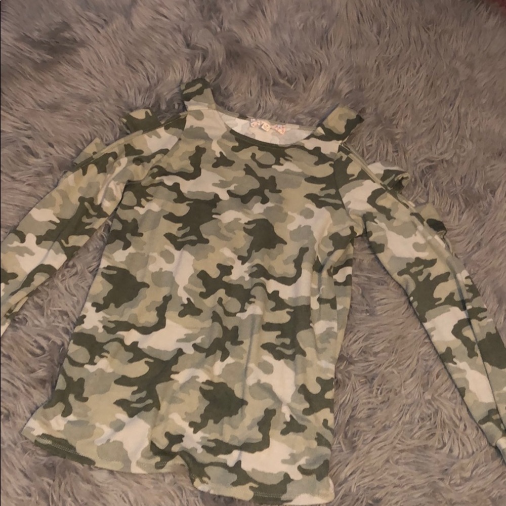 Camo cut out sweater